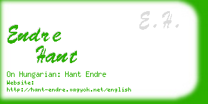 endre hant business card